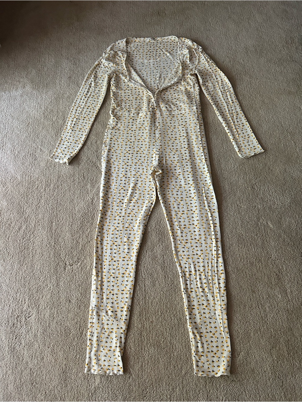Free People Lemon Print One-Piece Pajamas